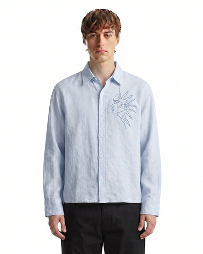 WildFlex Premium Day And Night Linen Striped Shirt for Men
