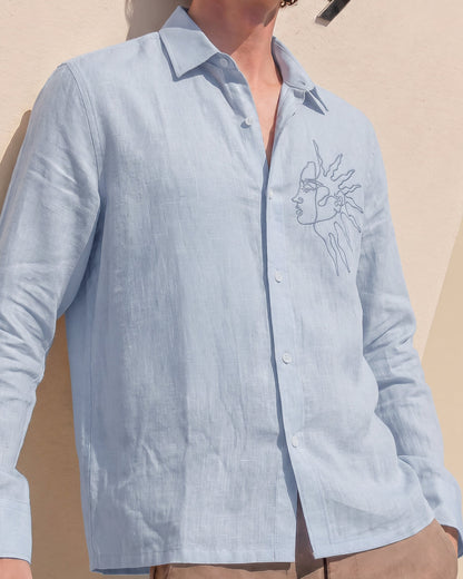 WildFlex Premium Day And Night Linen Striped Shirt for Men