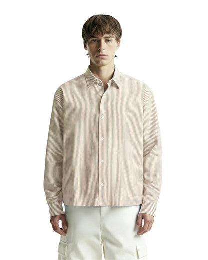 WildFlex Premium Yellow Striped Cotton Button-Up Shirt